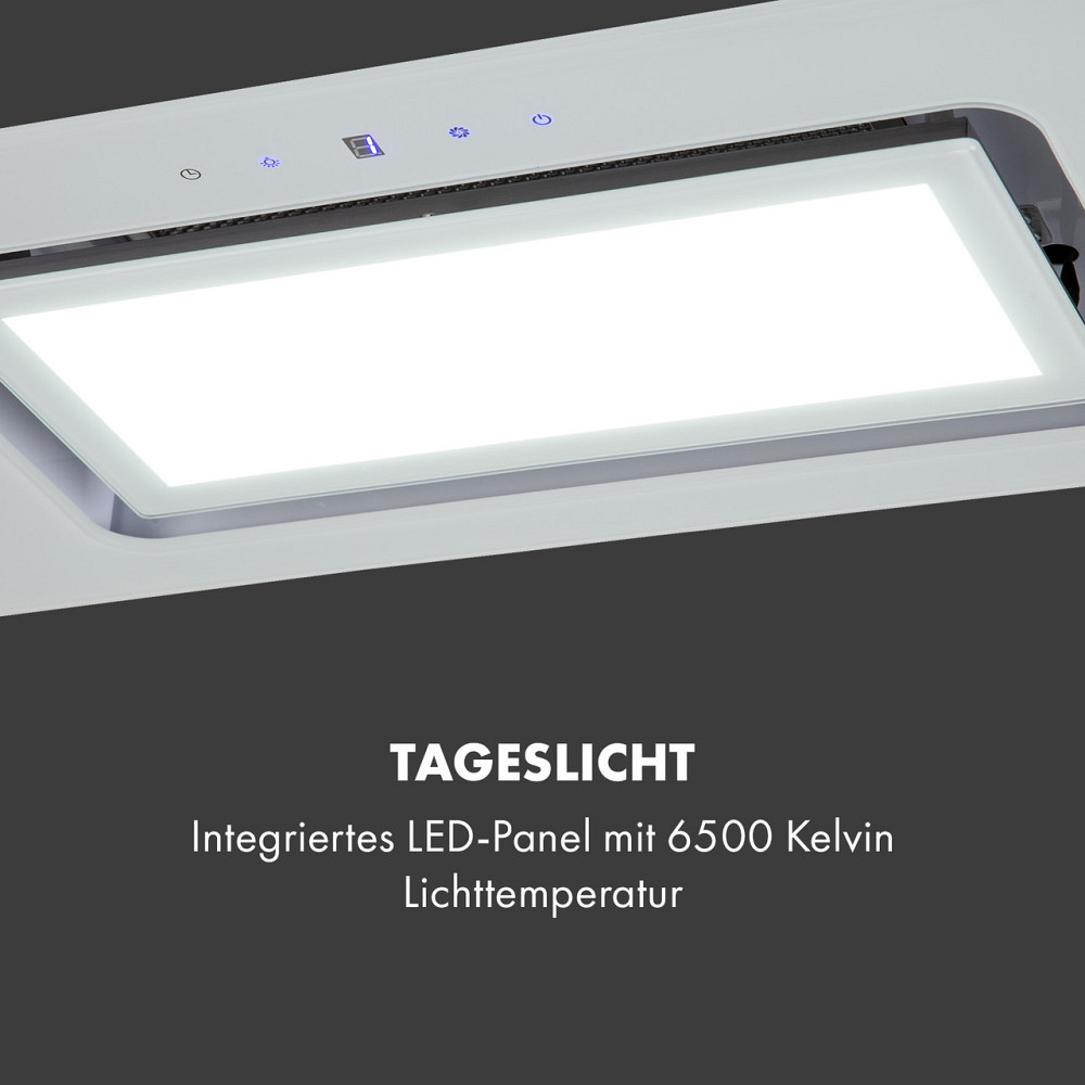 Вентиляторный модуль Hektor Brilliant Edition 52 см, 506 м³/ч, сенсорное стекло, белый (Германия, читать Ровно - изображение 5