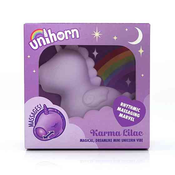 Вібратор-єдиноріжка Unihorn – Karma Lilac, з пульсацією Sex Aura Київ