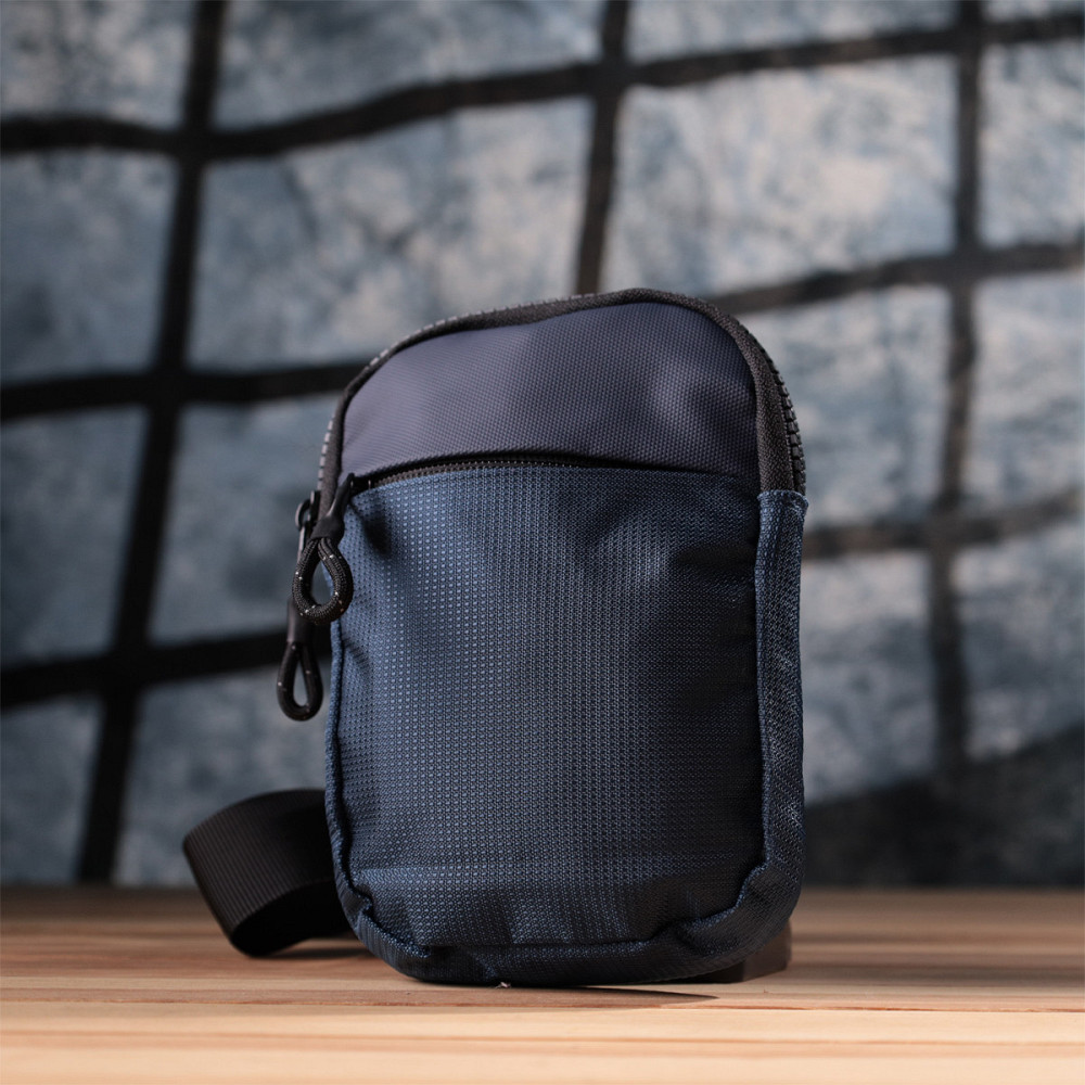 Мужская слинг сумка для путешествий из качественного текстиля Vintage 22870 Синий Киев - изображение 3