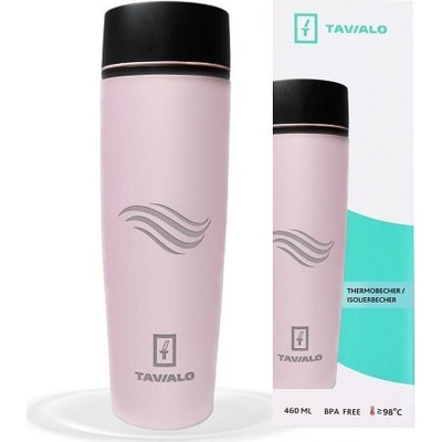 Термокружка Tavialo матовий світло-рожевий колір + 2 ущільнювальних кільця 460 мл (190460106) Винница - изображение 3