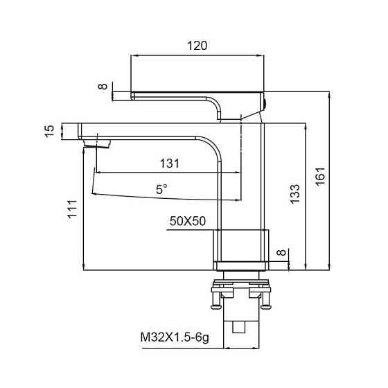 Черный смеситель для умывальника Koer KB-10009-05 KR3499 Харьков