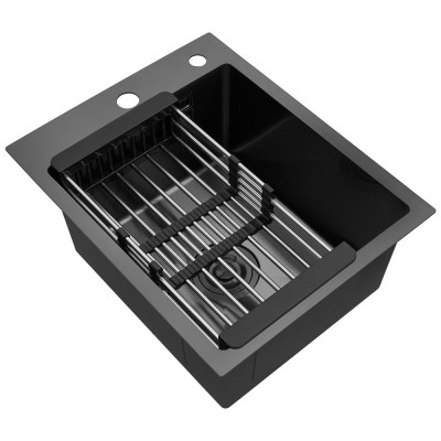 Мийка кухонна Kroner PVD Schwarze-4050HM (CV035374) Вінниця - фото 8