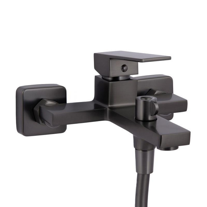 Змішувач для ванни з душовим гарнітуром Qtap Gemini QTGEM259GMB45684 Gunmetal Black PVD Харків - фото 3