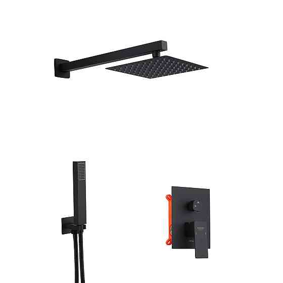 Душевая система скрытого монтажа Kroner KRP Edelstahl Kubus - SCH082 черная Киев