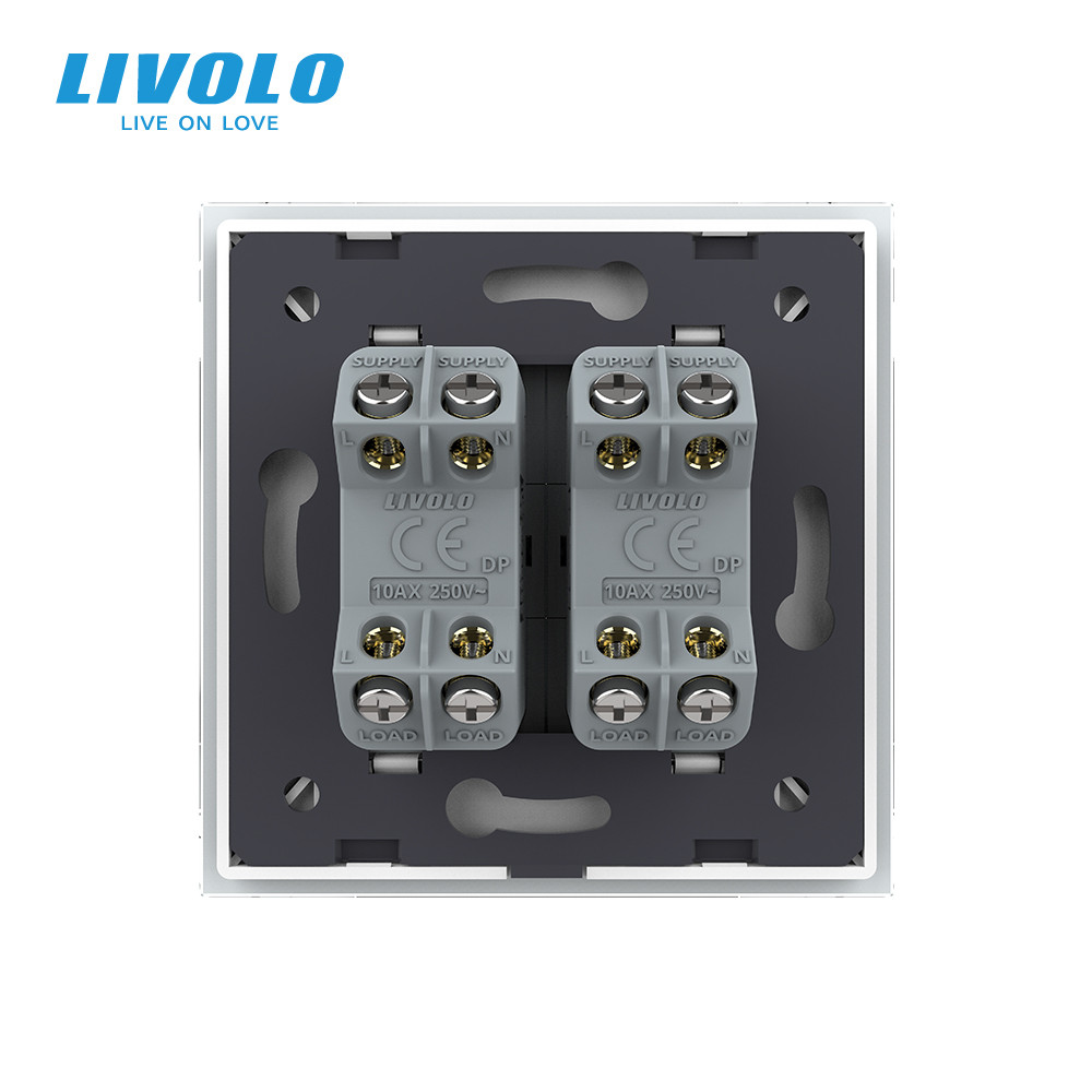LIVOLO Двоклавішний перехресний вимикач Livolo білий (VL-C7FCMM10A-1WP) Коломия - фото 8