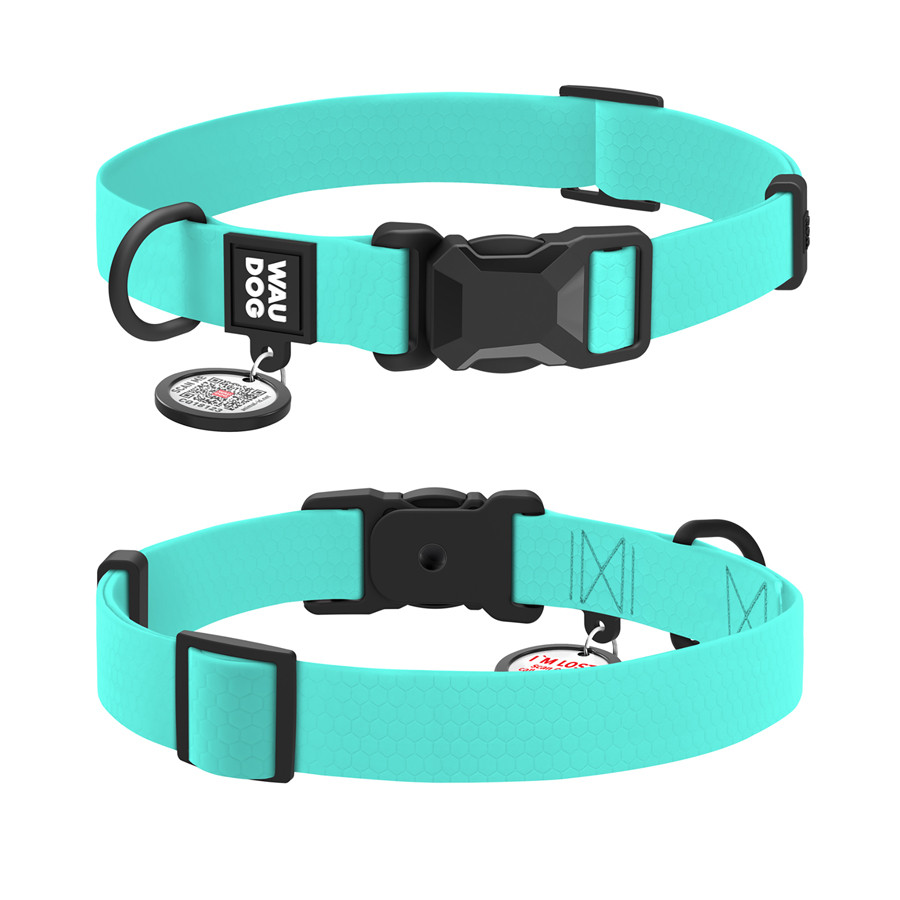 Нашийник для собак водостійкий WAUDOG Magnet c QR паспортом, магнітна пряжка-фастекс, M, Ш 20 м Коломия - фото 3