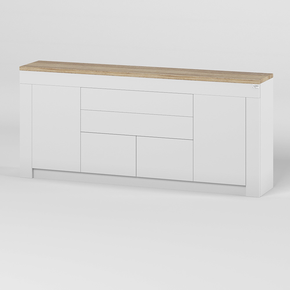 Великий комод LION Ларрі-2 Нiмфея альба/Дуб сонома (LION-041064) ТОП Львів - фото 2