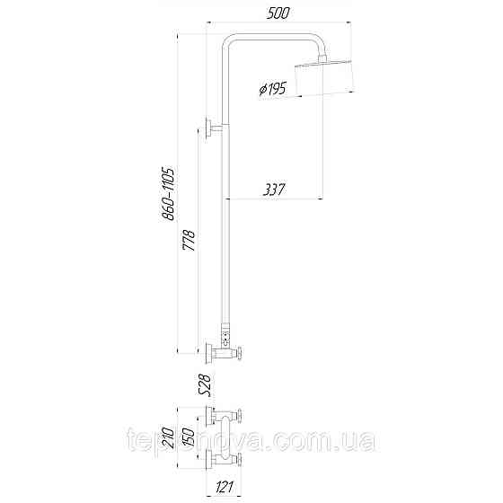 Душевая система Globus Lux DUKAT SD4-SH-02 Черновцы