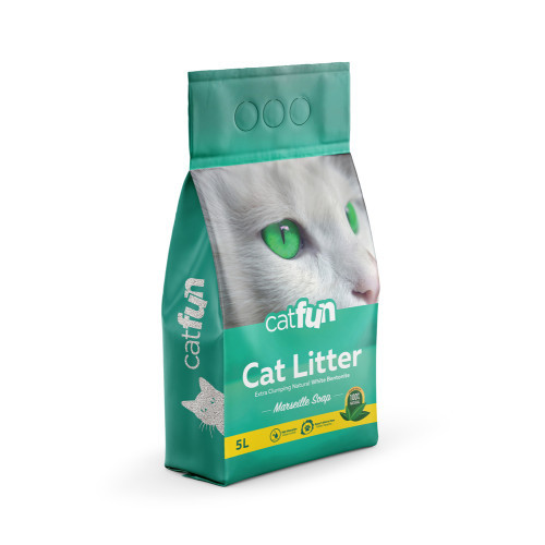 Наполнитель Catfun для кошачьих бентонитовых туалетов с ароматом марсельского мыла 5 л. Киев - изображение 1