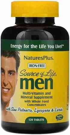 Вітаміни для чоловіків без заліза Nature's Plus Multi-Vitamin and Mineral 120 таб Київ