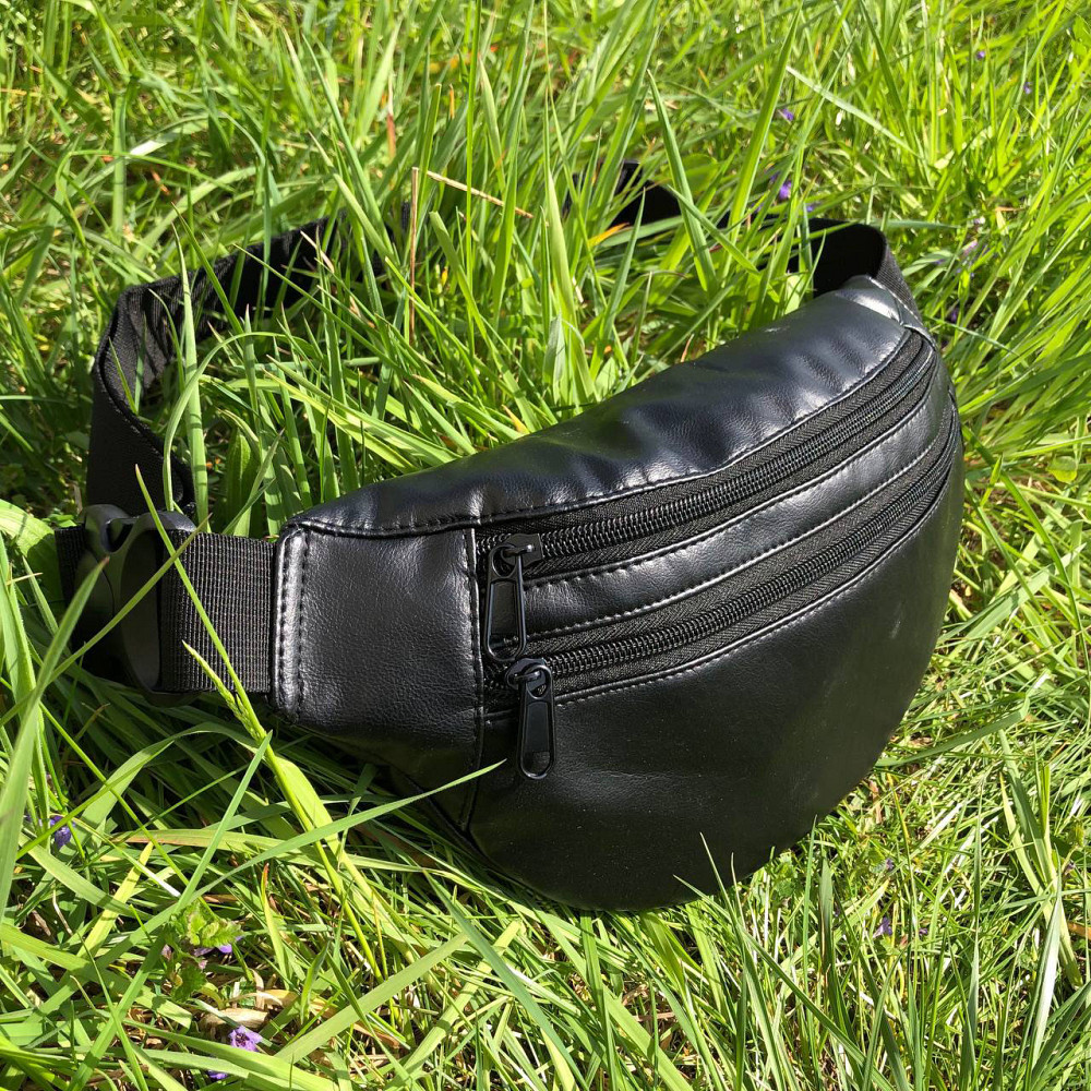 Чоловіча сумка на груди через плече, Чорна бананка без бренду, Чоловіча бананка на два відділи WQ-19 Львів - фото 20