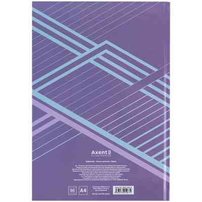 Книга записная Axent Lines А4, 96 листов, клетка, сиреневая (8422-583-A) Винница