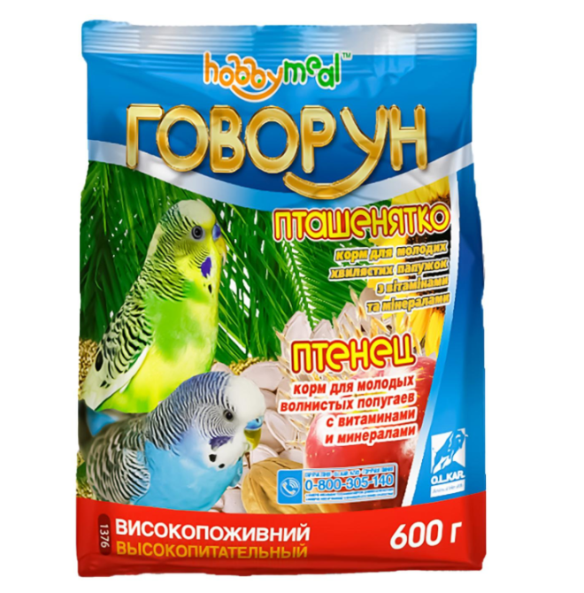 Корм Хоббі Міл Говорун Пташенятко 600 г, O.L.KAR Вінниця - фото 2