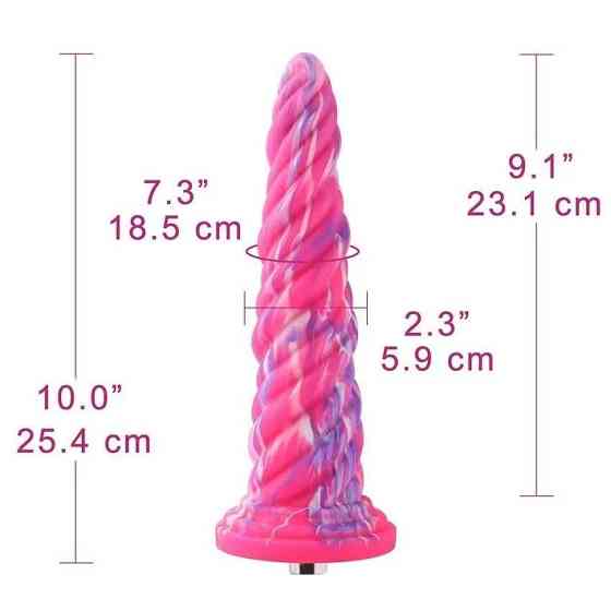 Фалоімітатор для секс-машин Hismith Awl Shape Silicone Dildo Monster Series, кріплення KlicLok Sex Aura Київ
