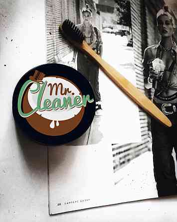 Кокосовый порошок для отбеливания зубов Mr.Cleaner + бамбуковая щетка в Подарок! Киев