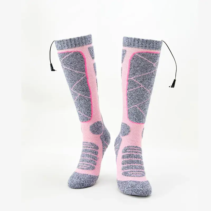 Шкарпетки з підігрівом ZBHSWZ02 без блоку живлення 38-44р. (Сірий з рожевим) Вінниця - фото 1