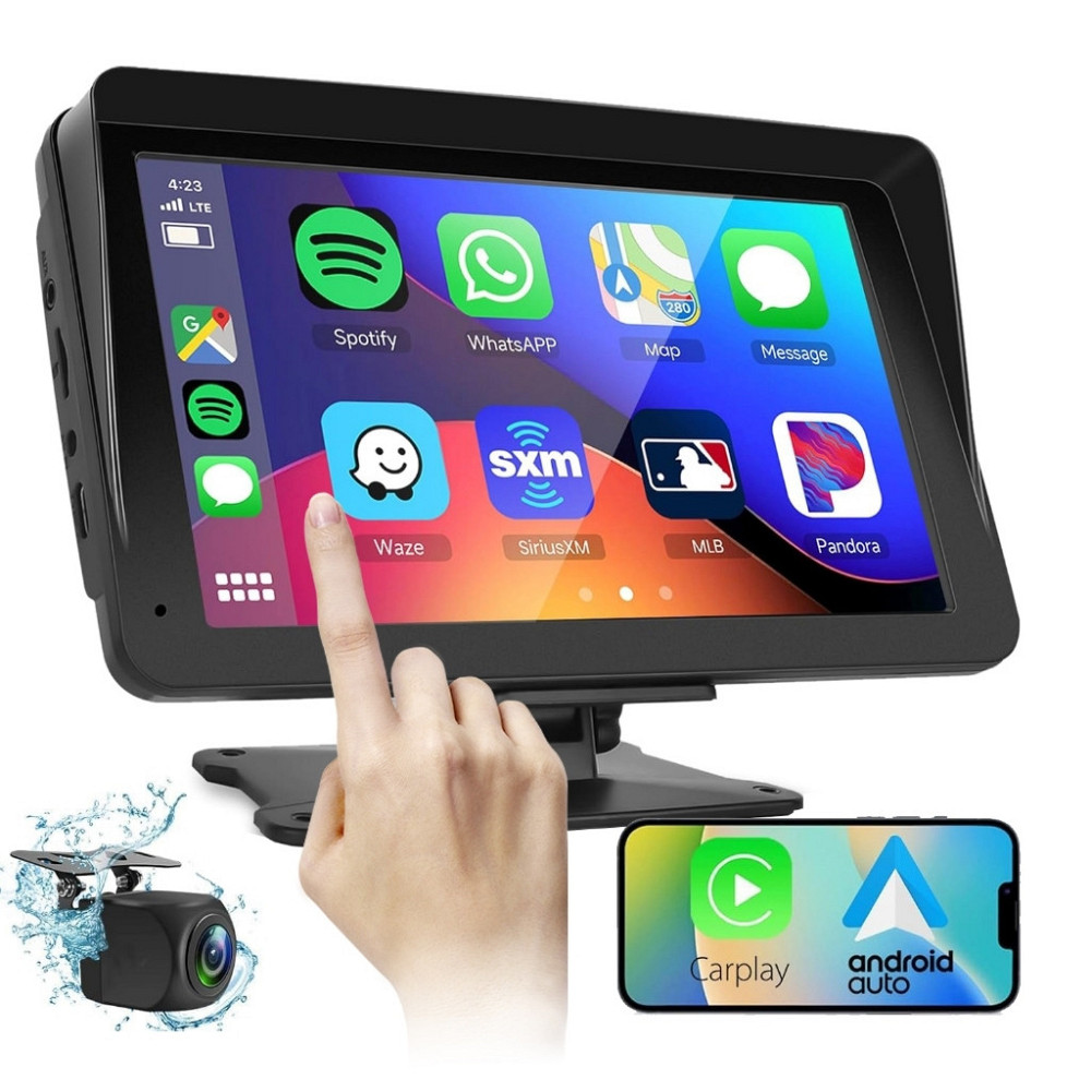 Мультимедійний монітор NP-70+ 7" Auto Carplay з 1 камерою і відеореєстратором wireless dvr, wifi, Bluetooth, FM Вінниця - фото 1