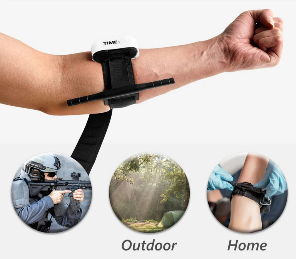 Жгут медицинский турникет тактический тканевый черный 65 см Киев - изображение 5