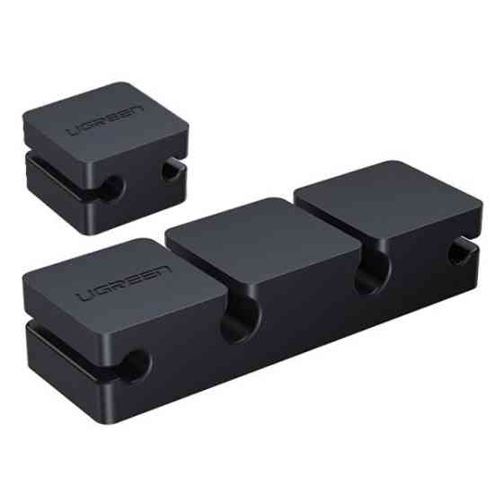 Органайзер для кабелів UGreen Cable Holder Clip Black (Чорний) Миколаїв