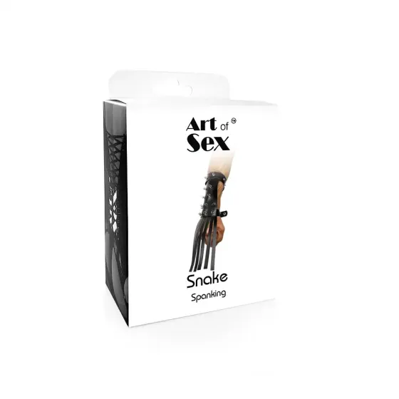 Шкіряна БДСМ рукавичка-хлист Art of Sex - Snake Львів