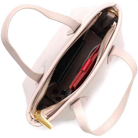 Компактна жіноча сумка з натуральної шкіри Vintage 22284 Білий Київ