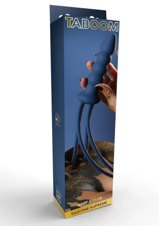 Кнут с держателем в виде анальной пробки Taboom Silicone Supreme, синий Sex Aura Киев
