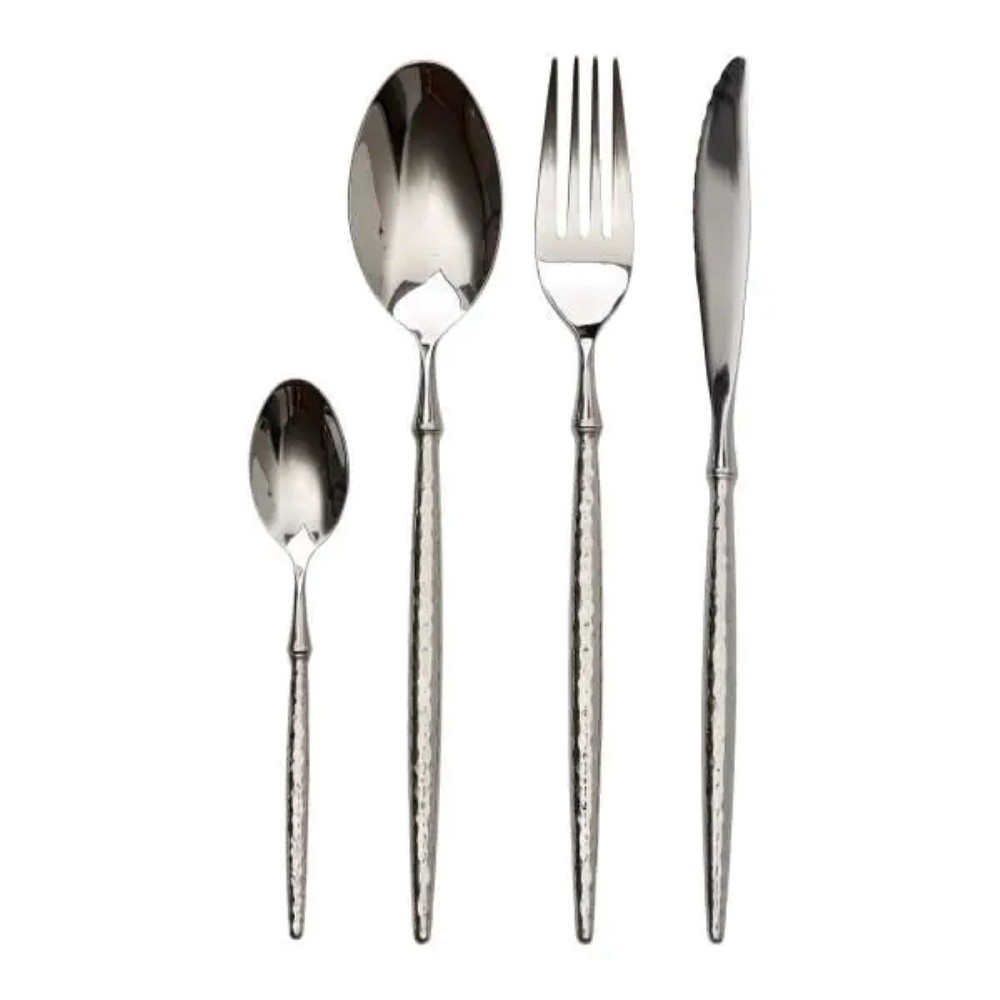 Yiwu Набір столових приборів золото на 6 персон 24 предмети ложки, виделки, ножі Срібло HP-20-1 Киев - изображение 1