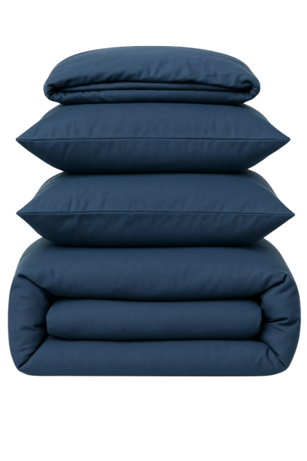 Ecotton Підковдра на блискавці Ecotton двоспальна 175х215 см фланель з бавовни Blue синій Коломия - фото 2