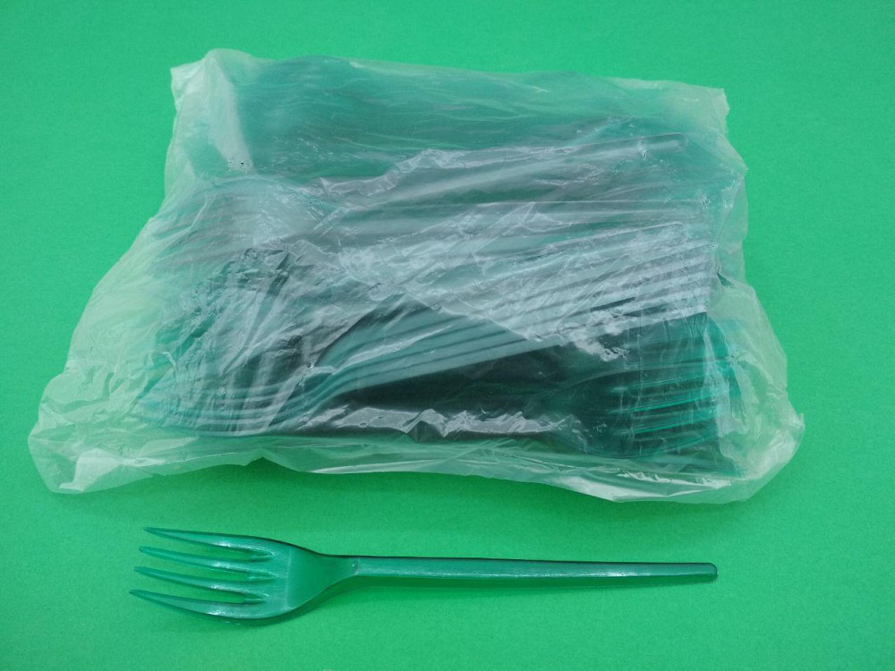Одноразовые пластиковые вилки,столовые 16см  «Super» зеленые (100 шт) Харьков - изображение 1