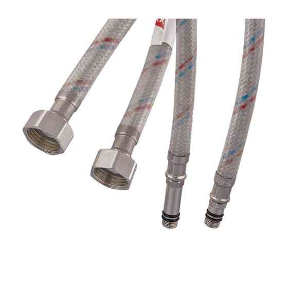 Гибкие шланги для смесителя гайка 1/2'' - Штуцер M10 (80 см) 2 шт (силик. оболочка) Zerix (ZX3031) Киев