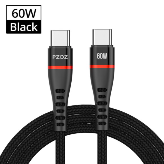 Кабель Type C-Type C PZOZ 60W PD 2m Київ - фото 4