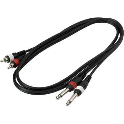 Інсертний кабель RockCable Patch Cable - 2 x RCA to 2 x TS Jack (1.5m) (RCL 20932 D4) Вінниця