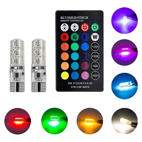 Лампы LED T10 2шт, 16 цветов с пультом для авто Киев - изображение 7