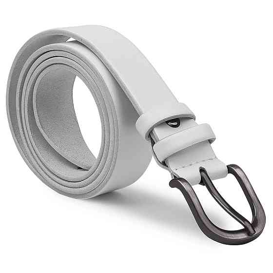 Современный гладкий женский ремень Vintage 20788 Белый Киев