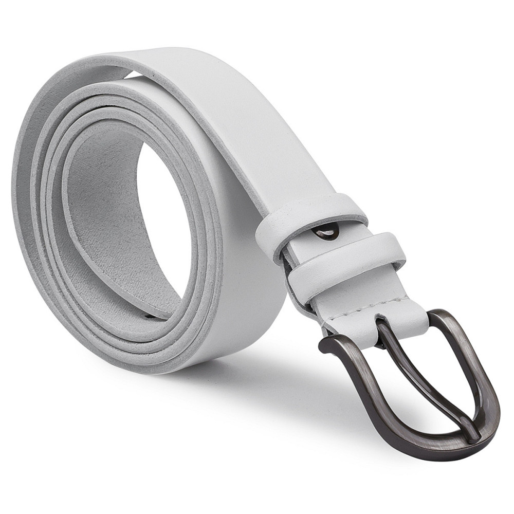 Сучасний гладкий жіночий ремінь Vintage 20788 Білий Київ - фото 2