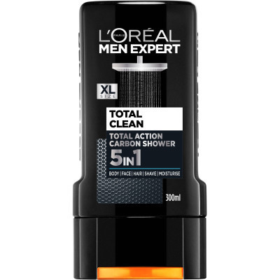 Гель для душа L'Oreal Paris Men Expert Total Clean 5 в 1 300 мл (3600523535989) Винница - изображение 1