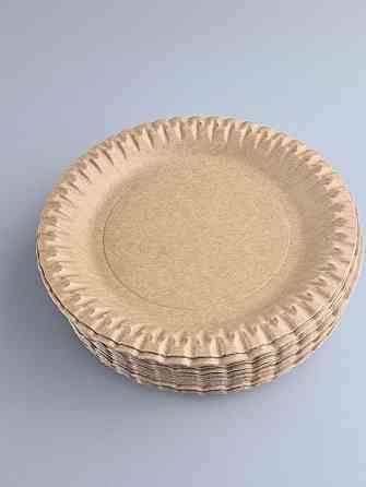 Одноразові тарілки паперові КРАФТ діаметр 170 мм (100 шт.) Харків