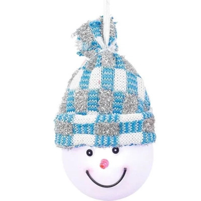 Елочная игрушка Luca Lighting Снеговик 7.5 см Голубой (8718861682977BLUE) Винница - изображение 1