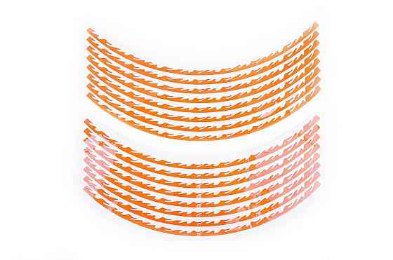 Наклейка на колесо 17 декор (16шт, помаранчева) (#6065) Мукачево