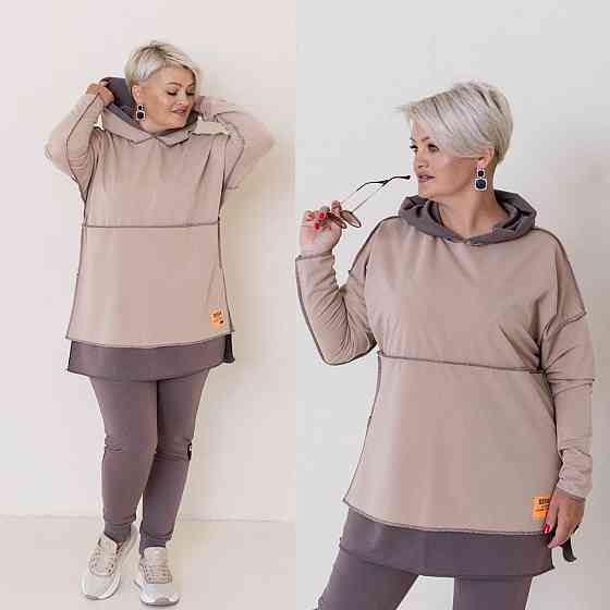 Женский прогулочный костюм двунитка Шоколад, 48/52 Одесса