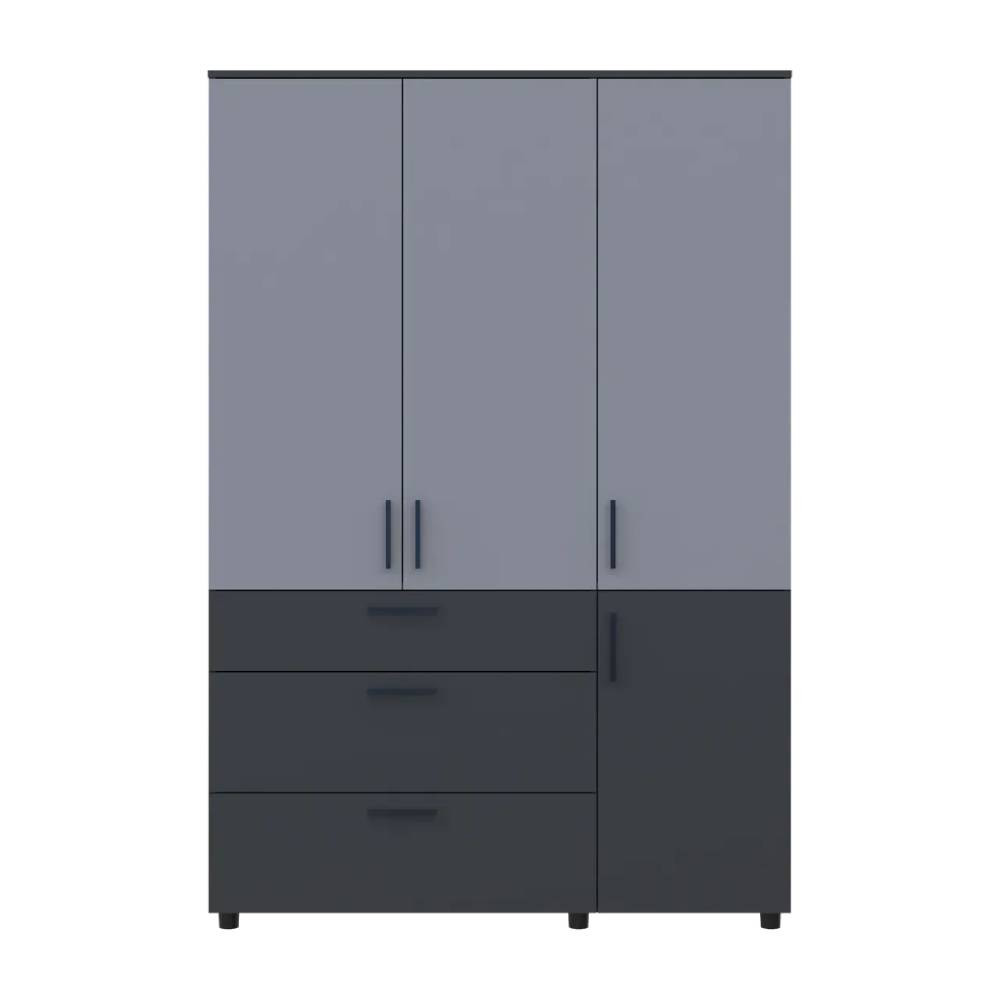 Шафа для одягу Doros Торн Антрацит/Сірий 3 ДСП/3Ш (полиці) 135х51.6х200 (DRS-012036) Львів - фото 3