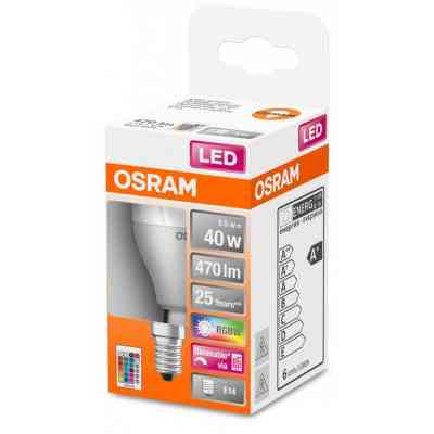 Лампочка Osram LED STAR Е14 5.5-40W 2700K+RGB 220V Р45 пульт ДУ (4058075430877) Винница