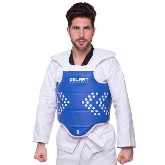 Защита корпуса и ключицы (жилет) двусторонняя Zelart BO-0030 размер 0-5 два цвета Защита для боевых искусств Киев