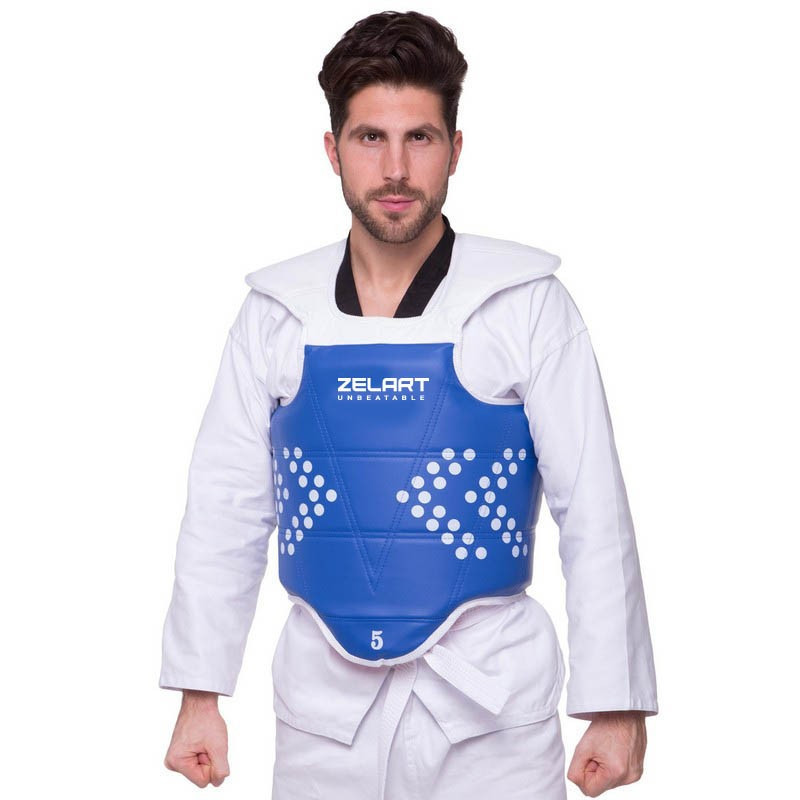 Защита корпуса и ключицы (жилет) двусторонняя Zelart BO-0030 размер 0-5 два цвета Защита для боевых искусств Киев - изображение 5