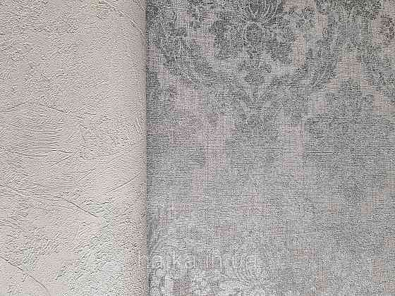 Шовільні на фрізеліні AS creation Perfect 1.06Х10 класика вензель дамаск сріблясті на сіром Київ