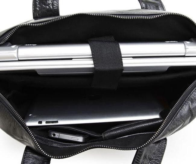 Сумка чоловіча для ноутбука і документів Чорна (Vintage) Київ - фото 2