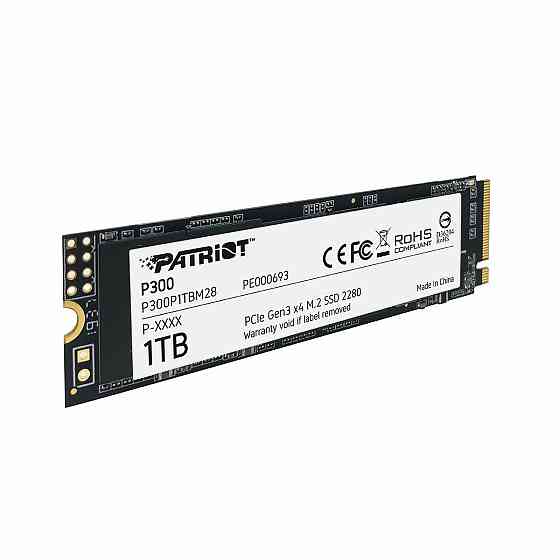 SSD M.2 Patriot P300 1TB NVMe 2280 PCIe 3.0x4 3D NAND TLC Київ