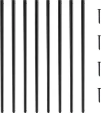 Сервер Metalowe tralki do schodów - 19 x 810 mm dekoracyjne aluminiowe opakowanie 101 tralek ze śrubami klasyczna pusta Балюстрада Київ - фото 1