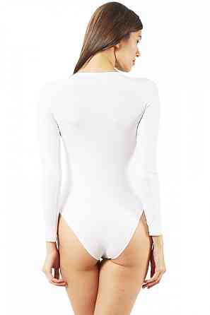 Жіночий боді з довгим рукавом білий Ozkan 0600 XXL Київ