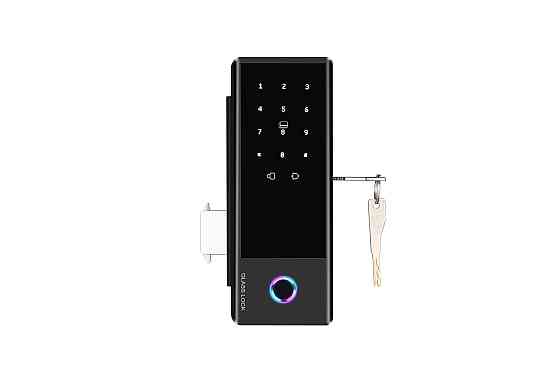 Розумний біометричний замок на скляні двері SEVEN LOCK SL-7776BF black Київ